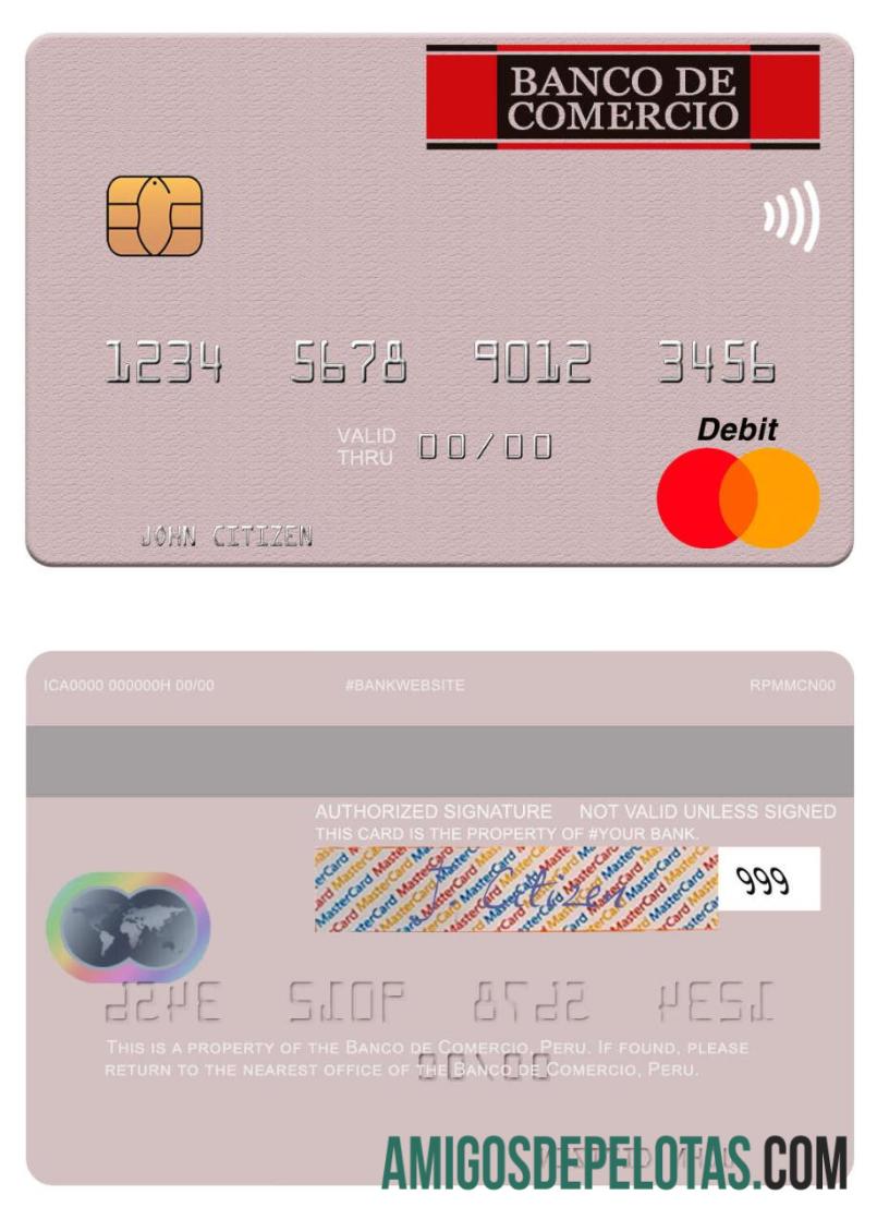 Peru Banco De Comercio Mastercard real example